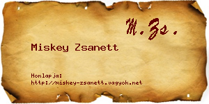 Miskey Zsanett névjegykártya